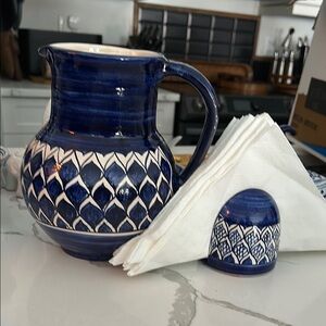 Blue Ceramic Art Piece